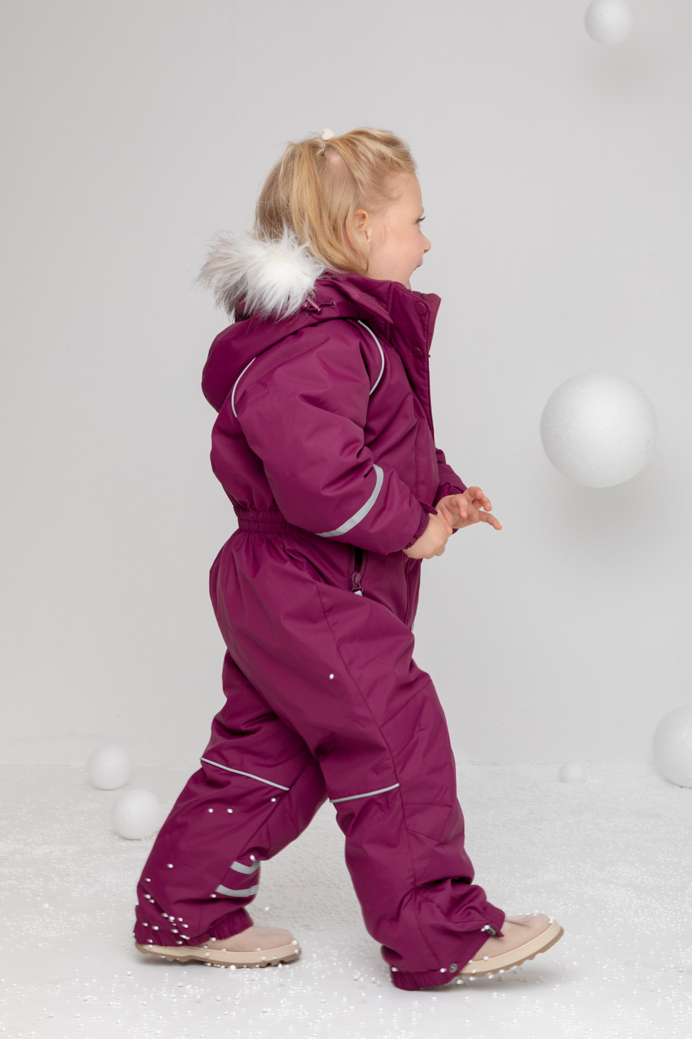 Комбинезоны утепленные для девочки, артикул: ВК 60102/2 ГР (122-158), цвет: фиолетовый, фото 4