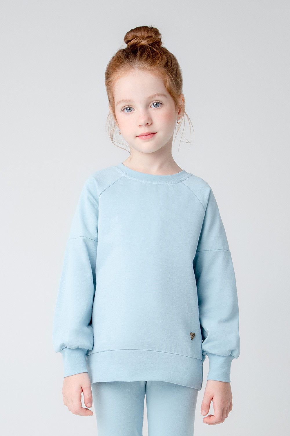 Джемпер для девочки, артикул: К 301971, цвет: голубой, фото 4