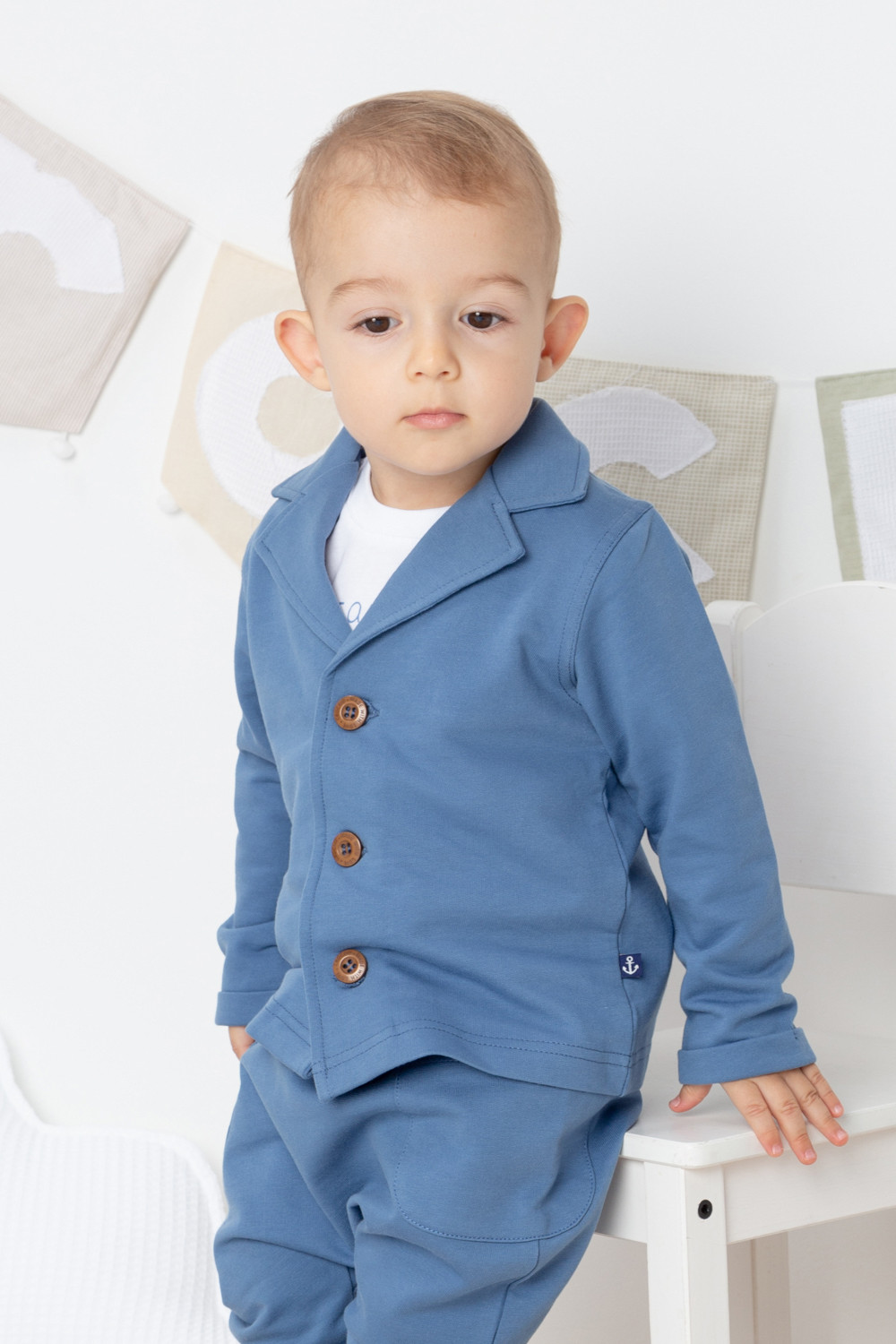 Жакет для мальчика, артикул: КР 302021, цвет: синий, фото 4