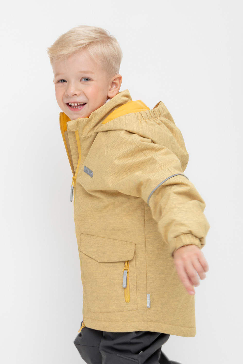 Куртки для мальчика, артикул: ВК 30097/4 ГР, цвет: горчица, фото 4