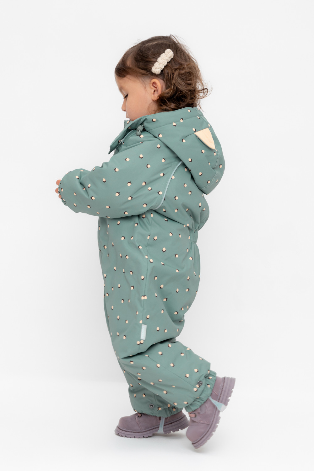 Комбинезоны утепленные для девочки, артикул: ВК 60092/н/2 УЗГ, цвет: зеленый, фото 4