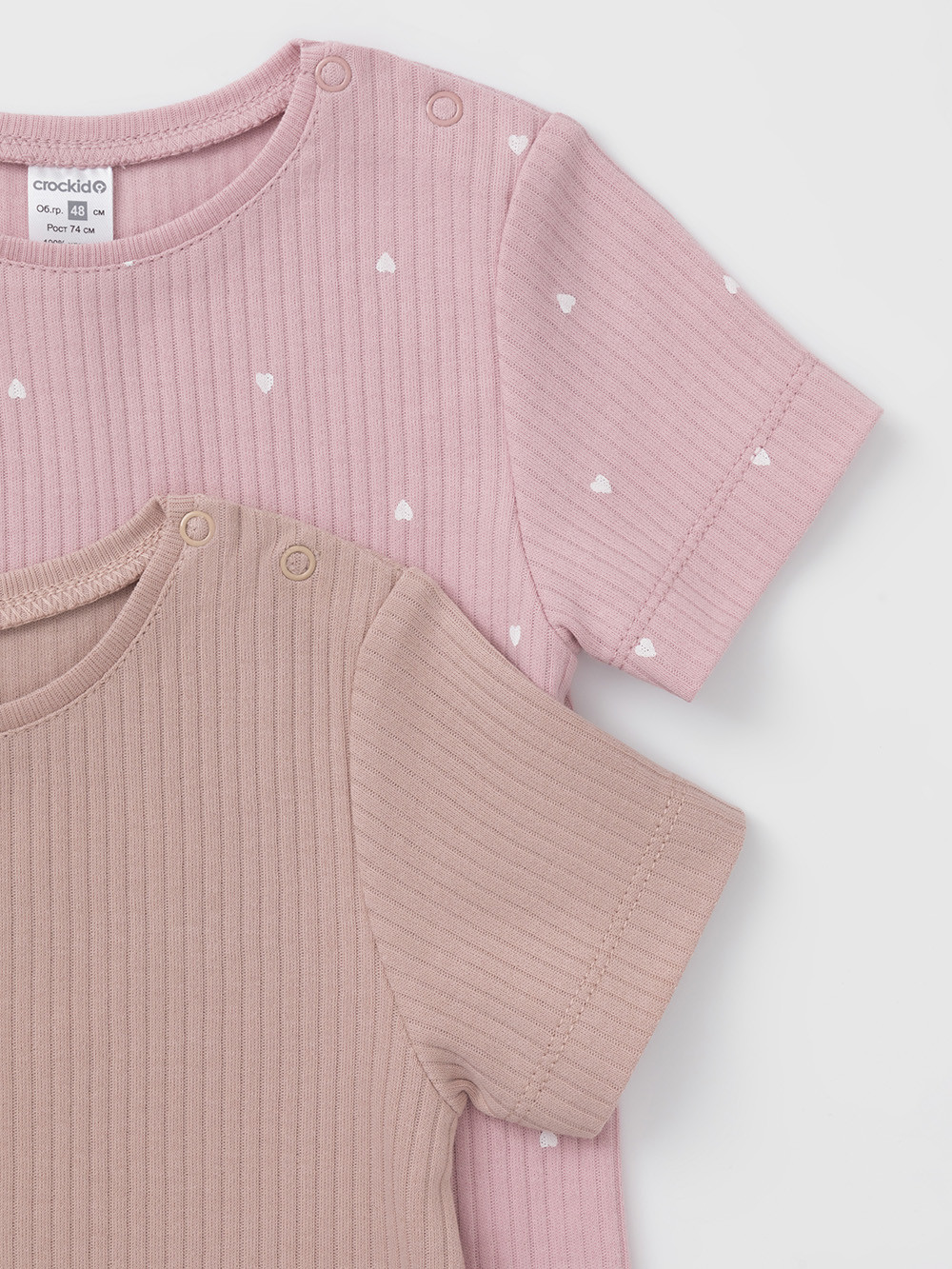 Футболка для новорожденных, артикул: К 302521-2уп, цвет: розовый, фото 4