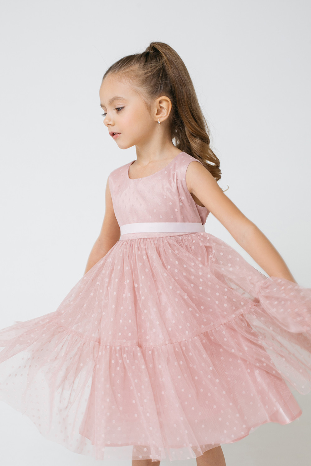 Платье для девочки, артикул: ТК 52086, цвет: розовый, фото 4