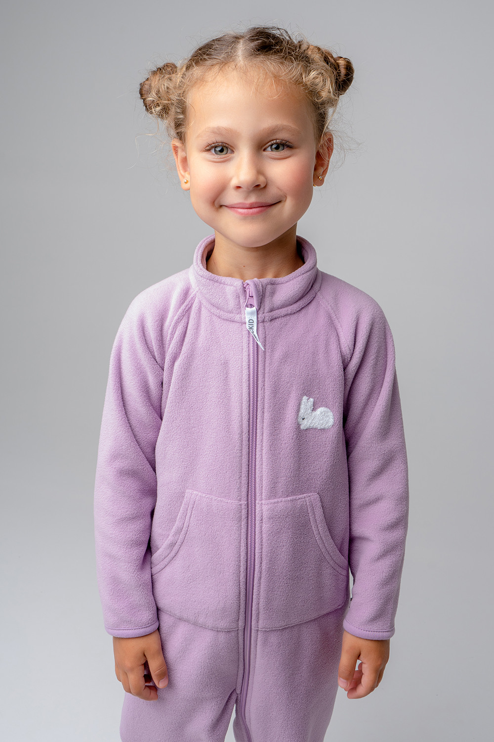 Комбинезон для девочки, артикул: ФЛ 60001/22 ГР, цвет: фиолетовый, фото 4