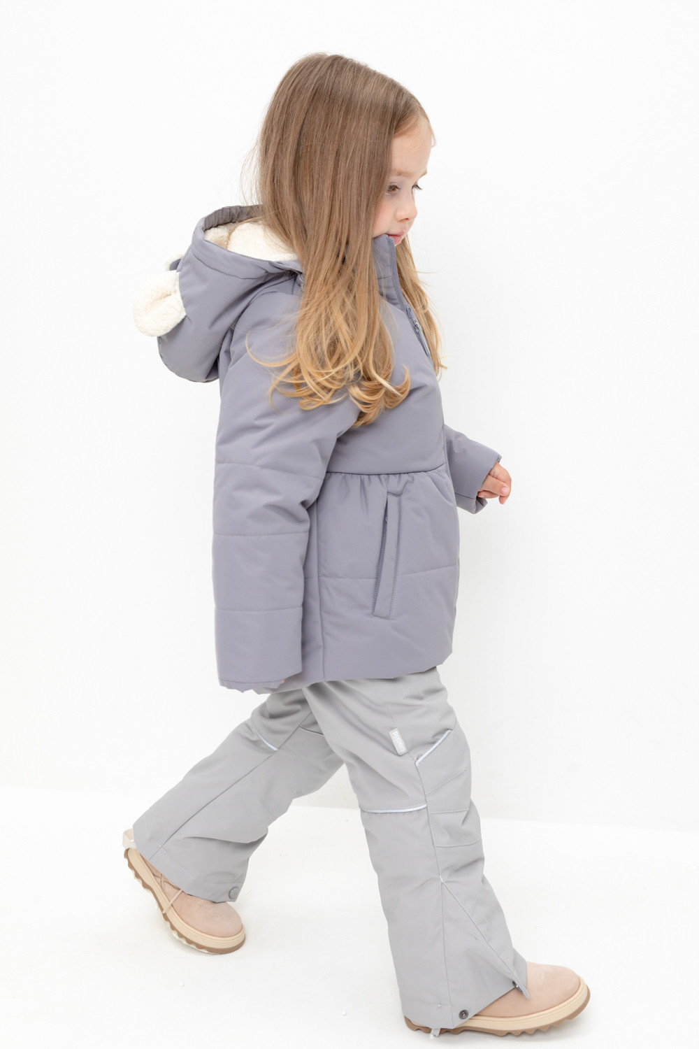 Куртка для девочки, артикул: ВК 38085/н/1 ГР, цвет: серый, фото 4