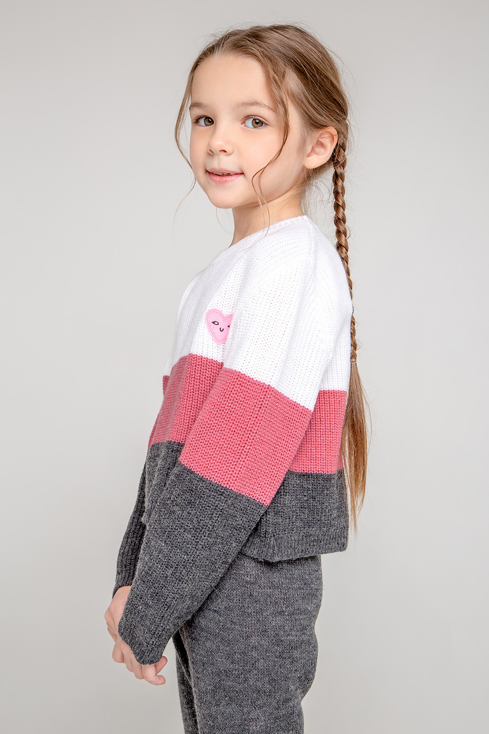 Джемпер для девочки, артикул: КВ 30120/ш, цвет: розовый, фото 4