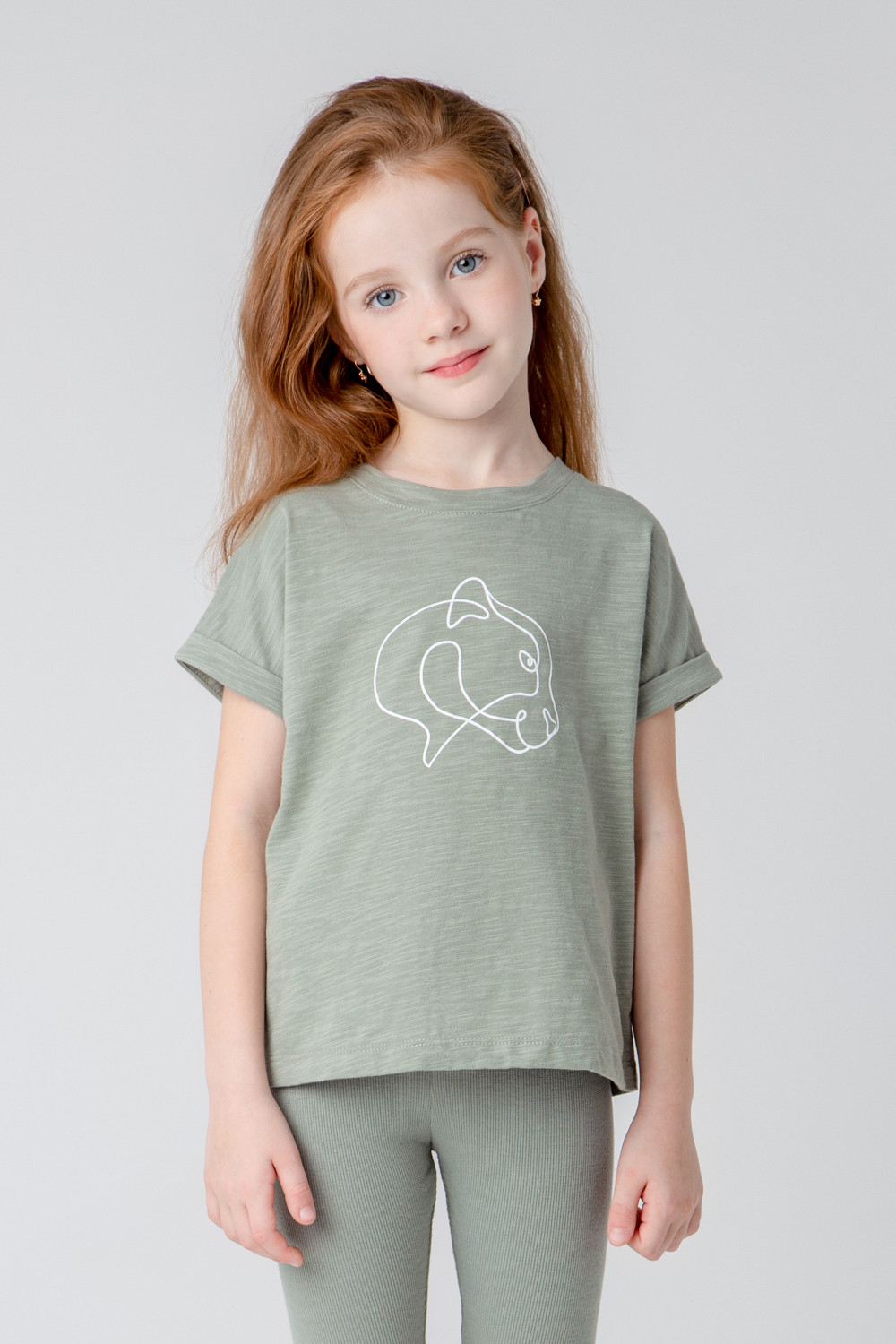 Футболка для девочки, артикул: КР 302002, цвет: зеленый, фото 5