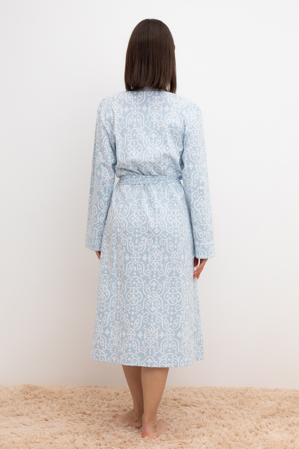 Халаты женские для мам, артикул: Е 50005, цвет: голубой, фото 5