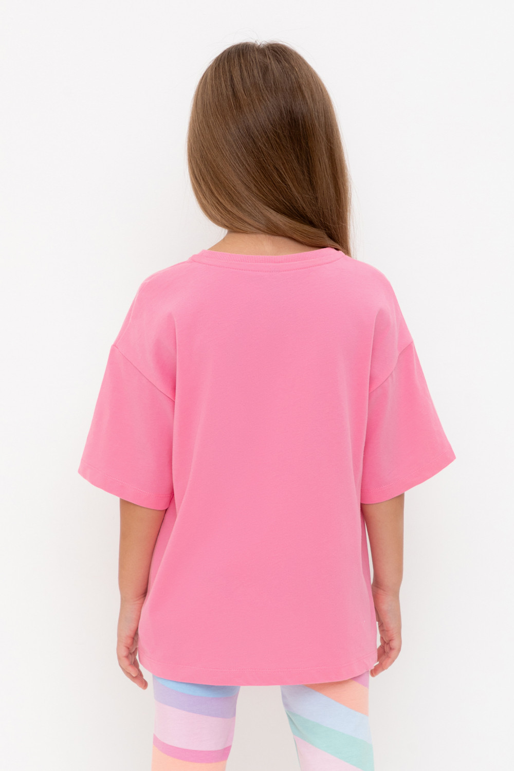 Футболка для девочки, артикул: КР 302683, цвет: ярко-розовый, фото 5