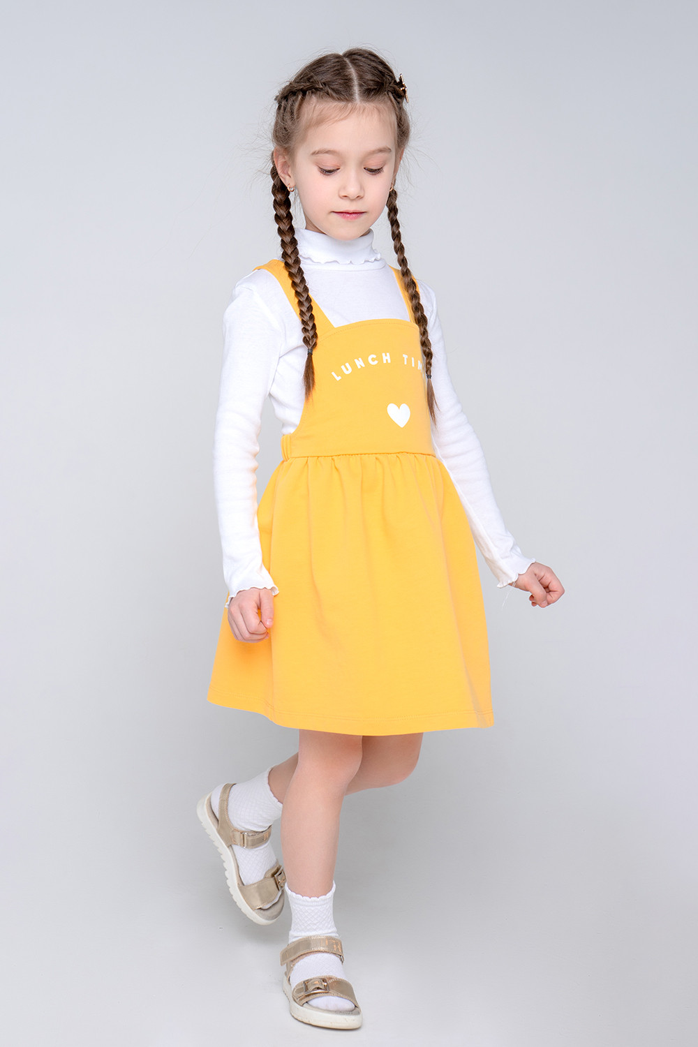 Сарафан для девочки, артикул: КР 5767, цвет: желтый, фото 5