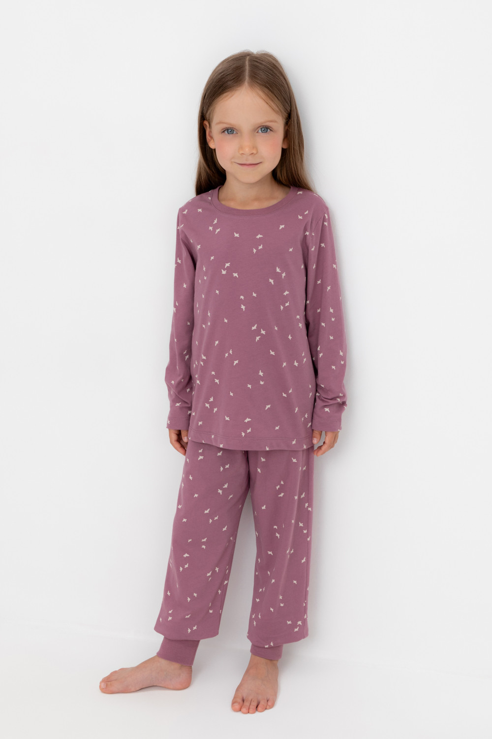 Пижама для девочки, артикул: К 1561, цвет: бордовый, фото 5