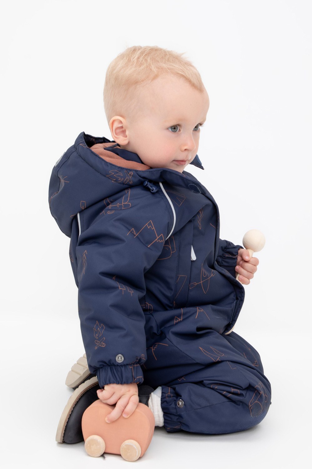 Комбинезоны утепленные для мальчика, артикул: ВК 60032/н/38 Ал, цвет: темно-синий, фото 5