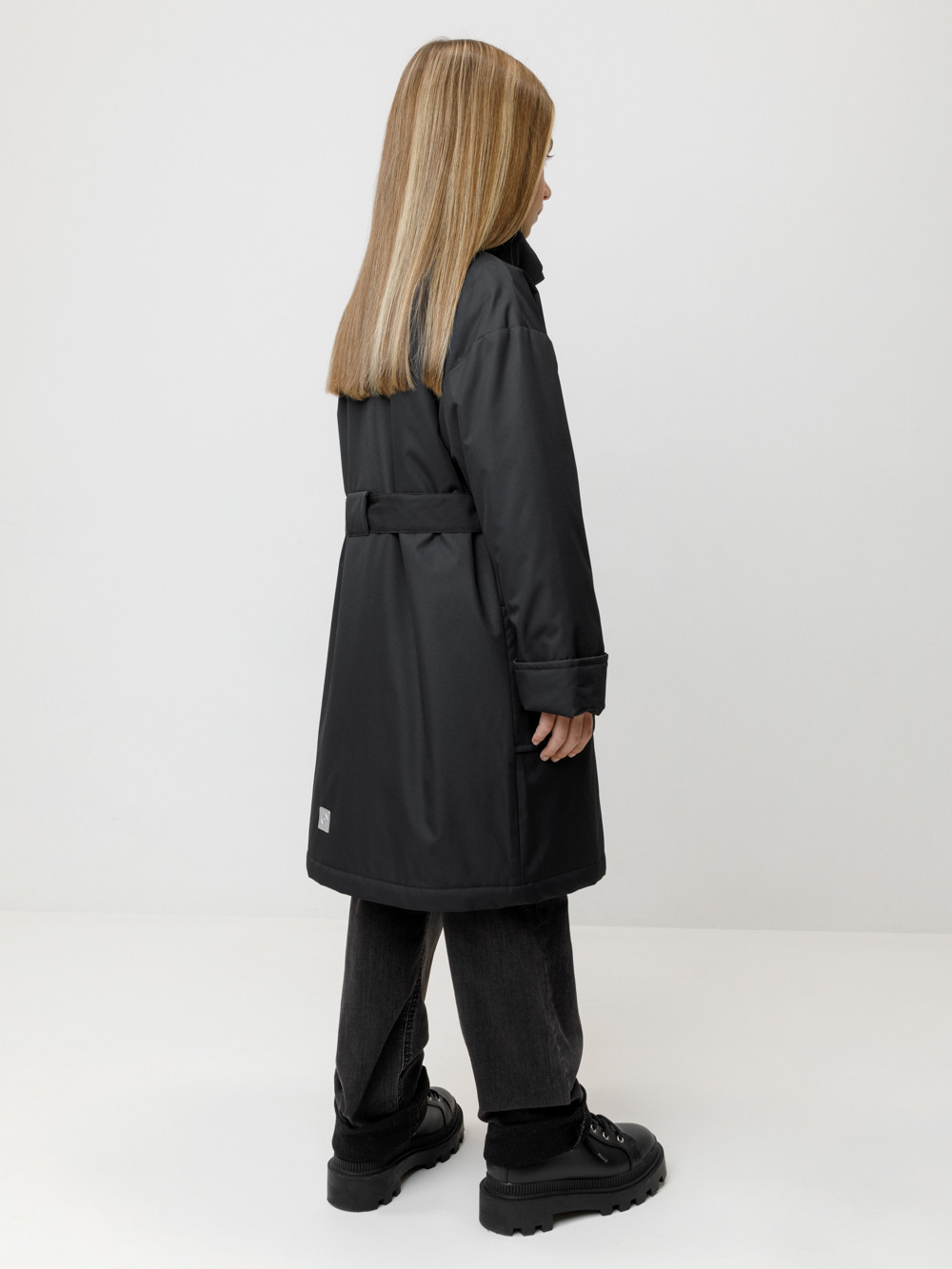 Пальто для девочки, артикул: ВК 32192/1 ГР, цвет: черный, фото 5