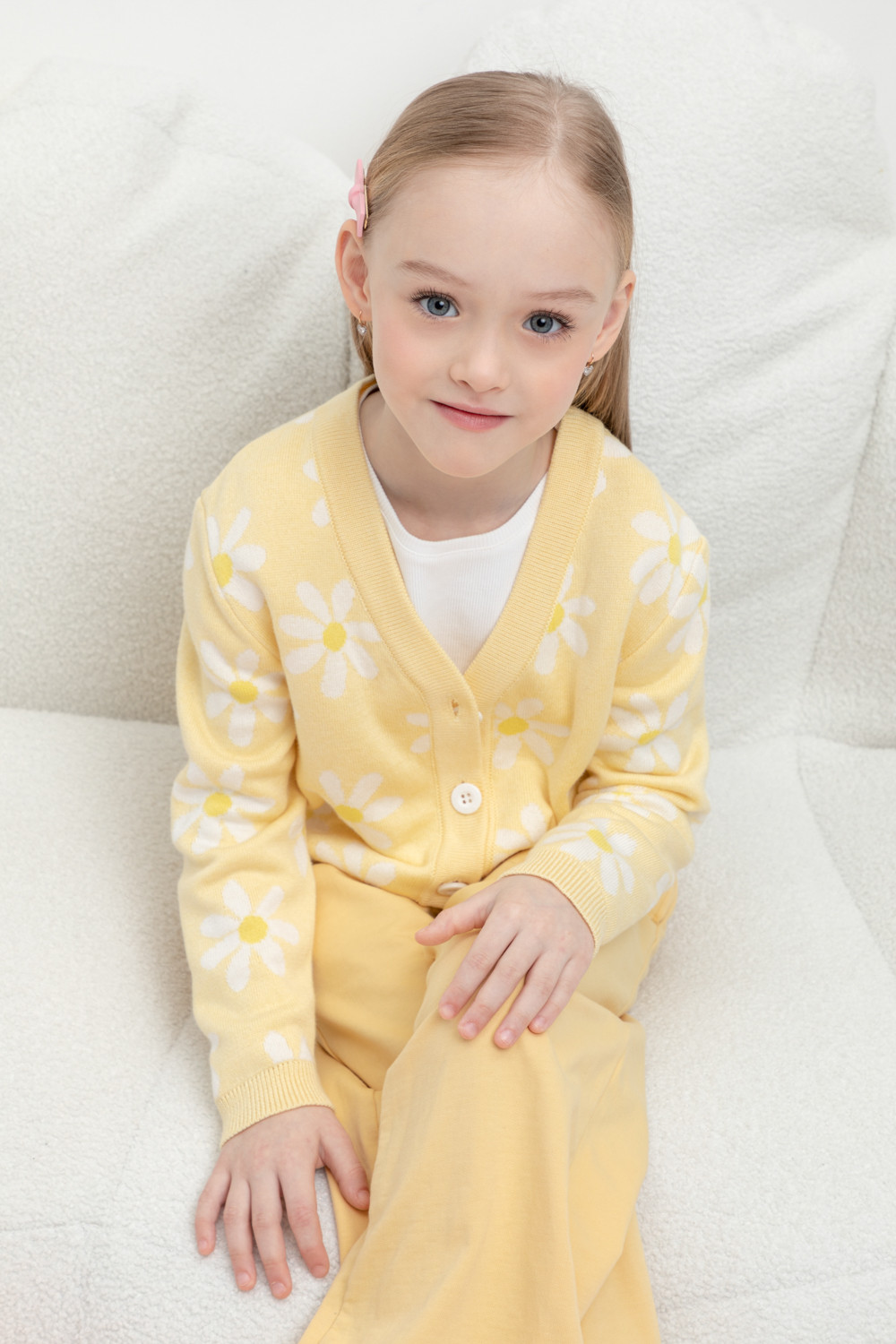 Жакет для девочки, артикул: КВ 30150, цвет: желтый, фото 5