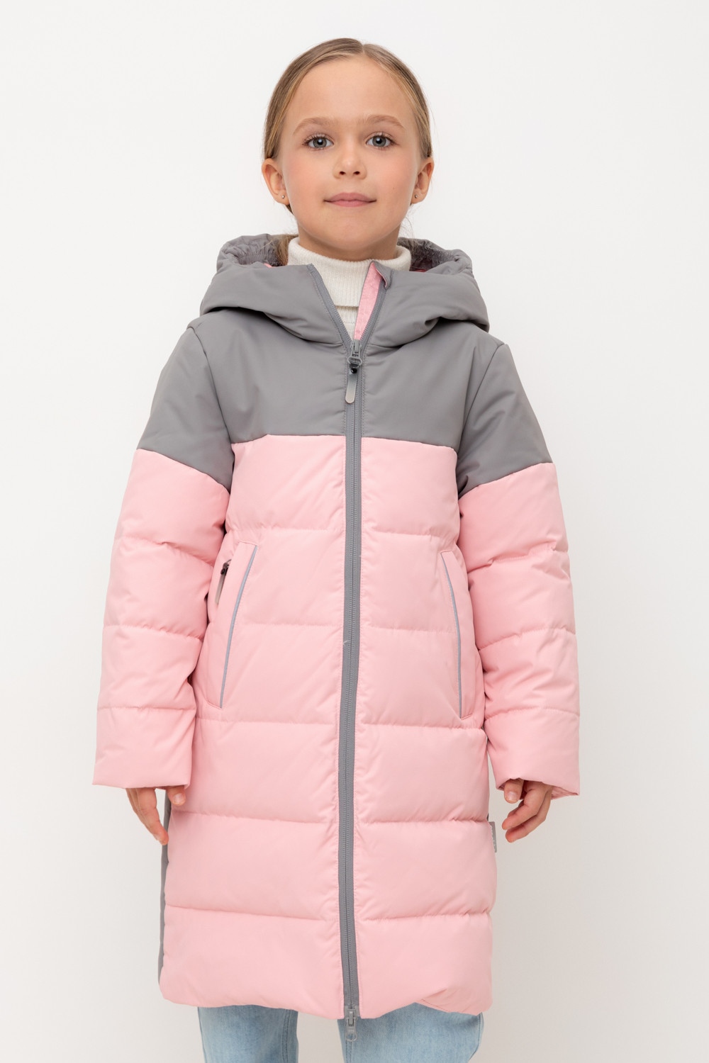 Пальто для девочки, артикул: ВК 34061/1 УЗГ, цвет: ярко-розовый, фото 5