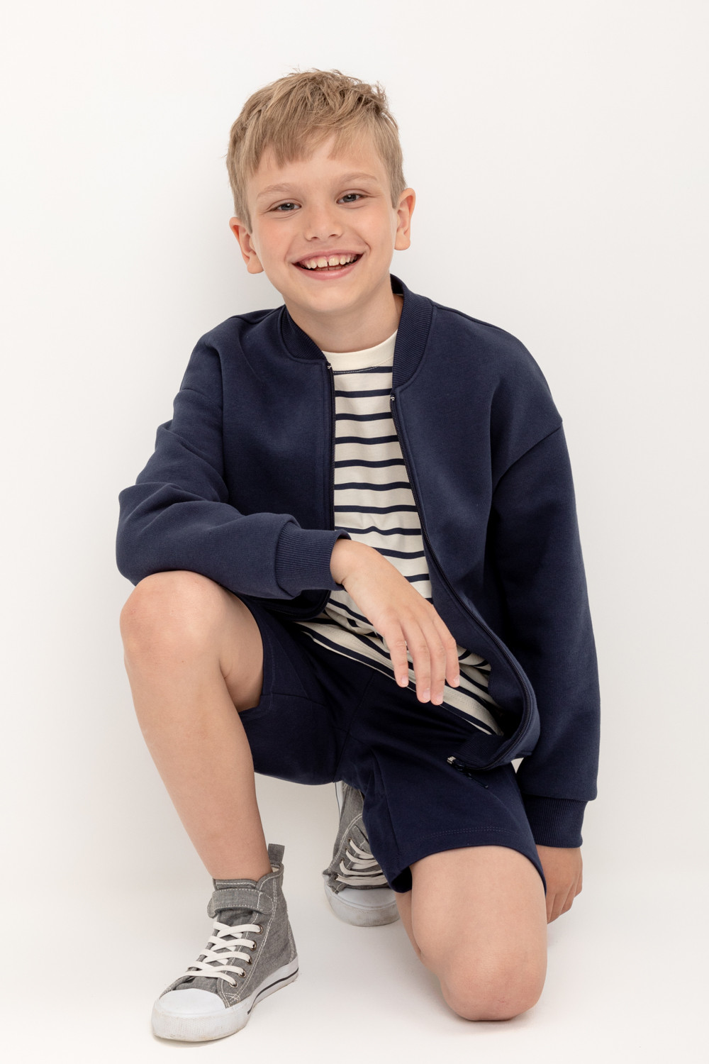 Жакет для мальчика, артикул: КР 302163, цвет: темно-синий, фото 5