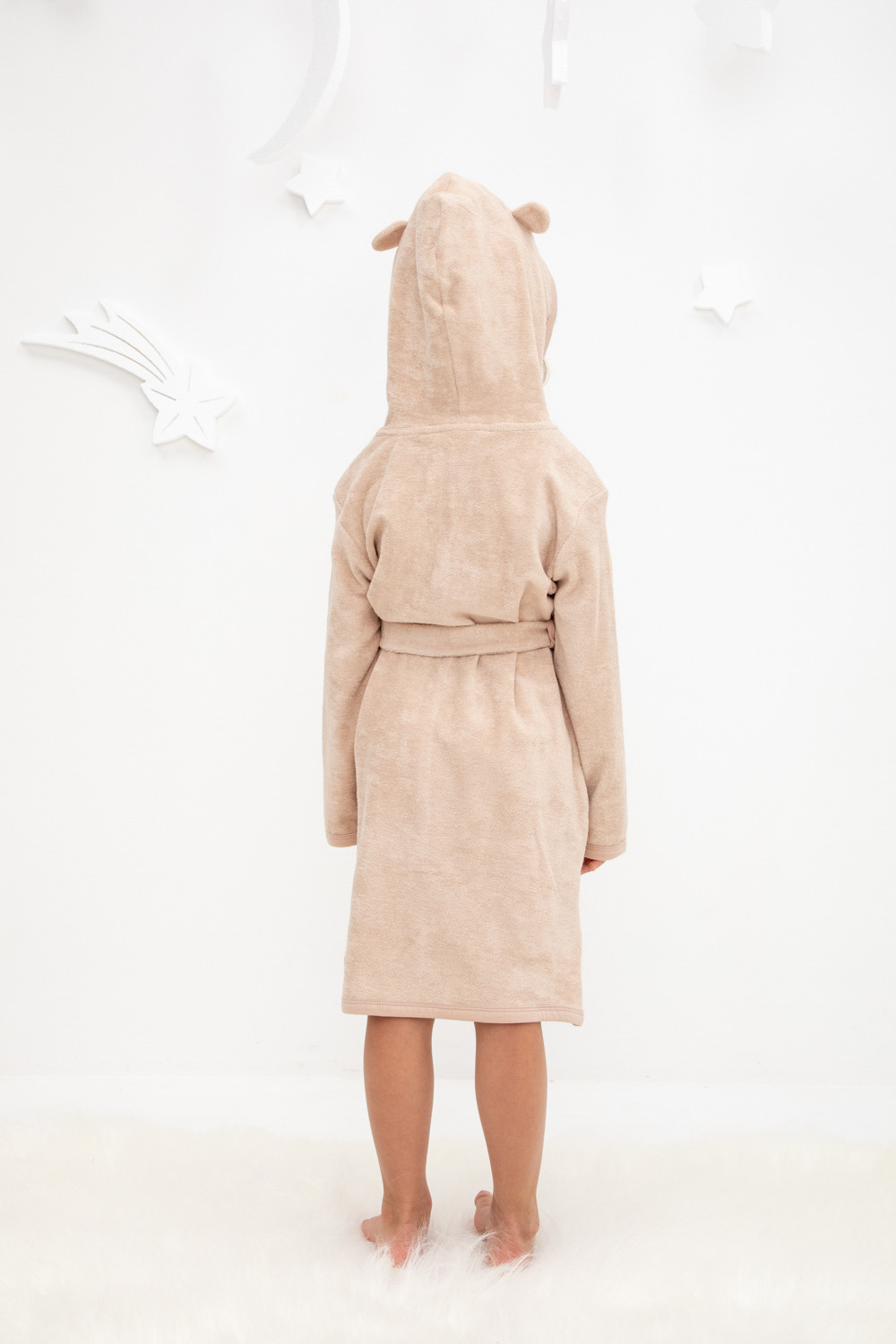 Халат для девочки, артикул: К 5765, цвет: бежевый, фото 5