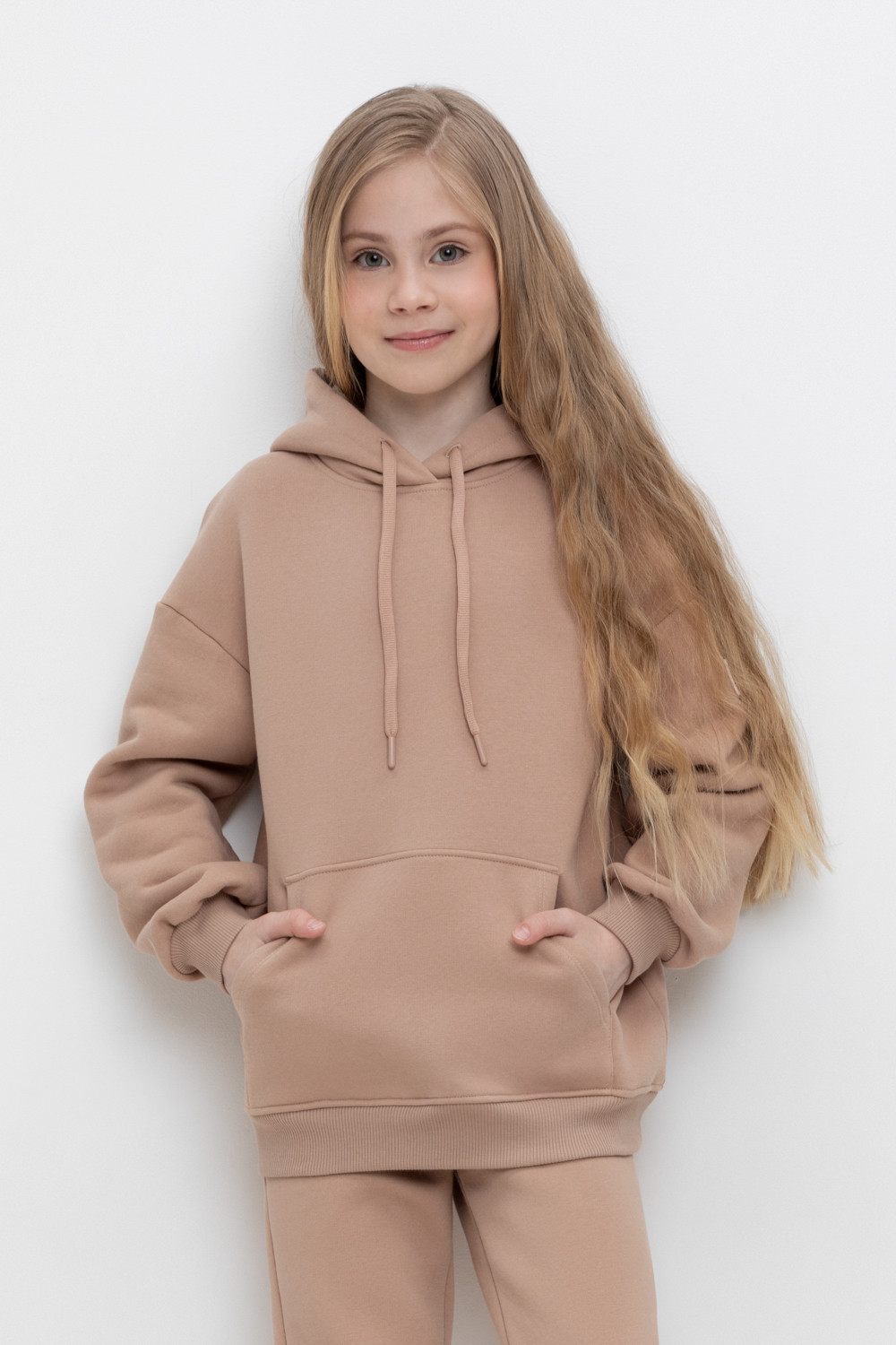 Толстовка для девочки, артикул: КР 302560, цвет: бежевый, фото 5