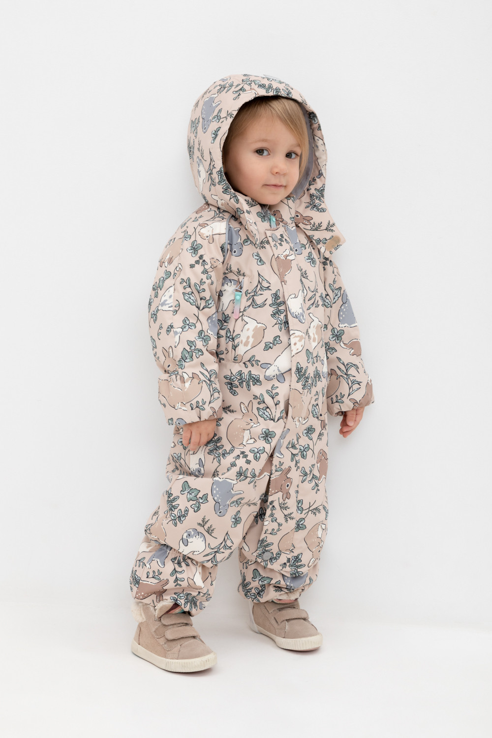 Комбинезоны утепленные для девочки, артикул: ВК 60085/н/24 УЗГ, цвет: бежевый, фото 5