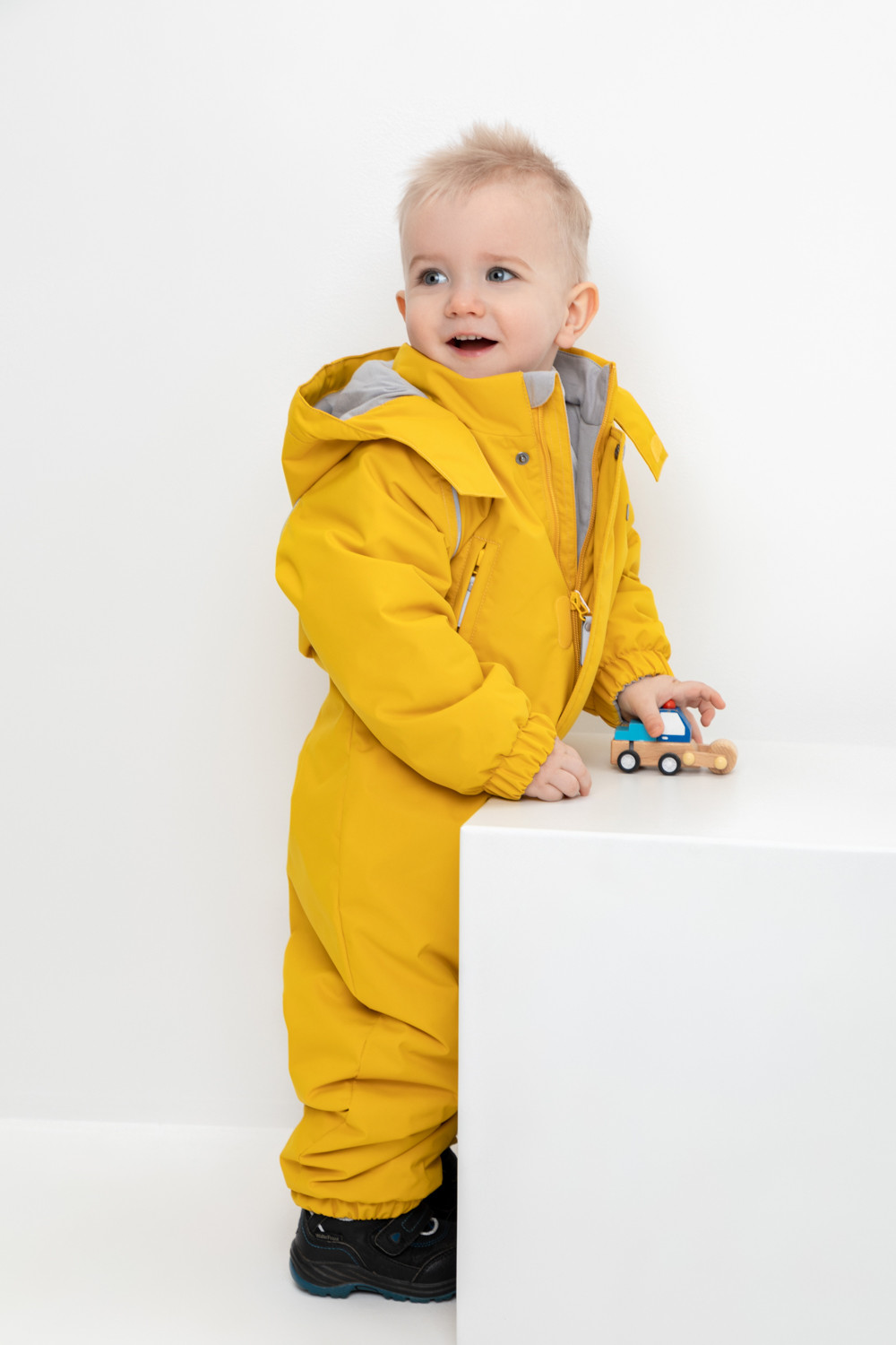 Комбинезоны утепленные для мальчика, артикул: ВК 60086/5 Ал, цвет: желтый, фото 5