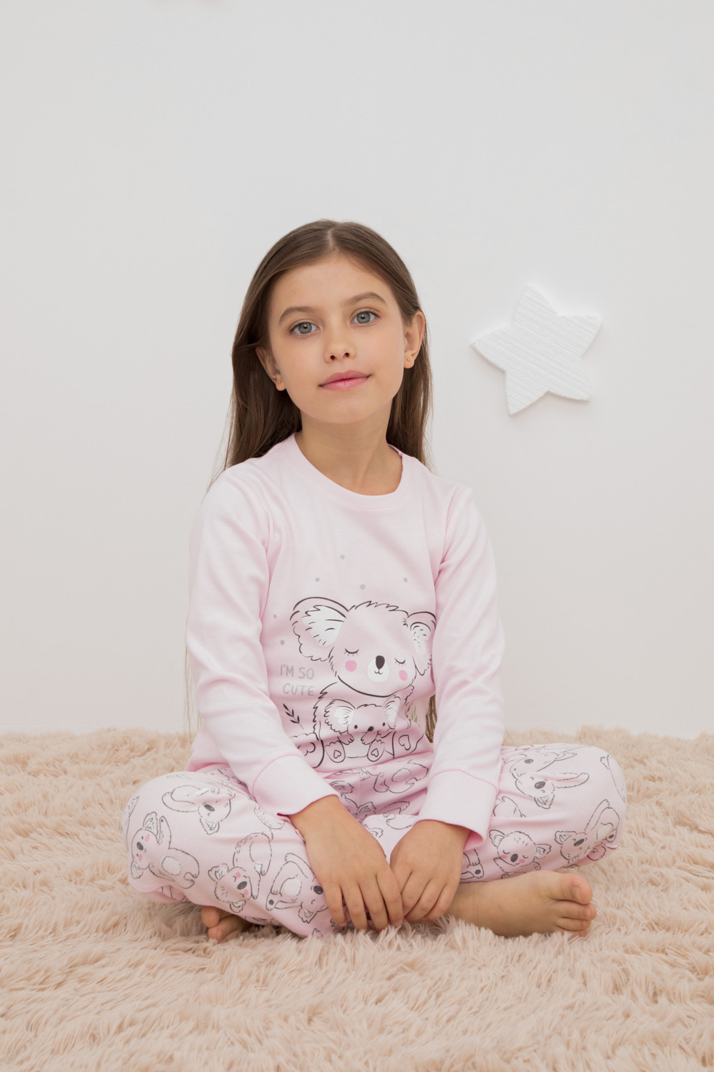 Пижама для девочки, артикул: К 1541, цвет: светло-розовый, фото 5