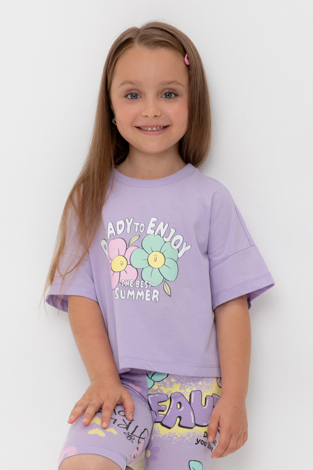 Футболка для девочки, артикул: КР 302696, цвет: фиолетовый, фото 5