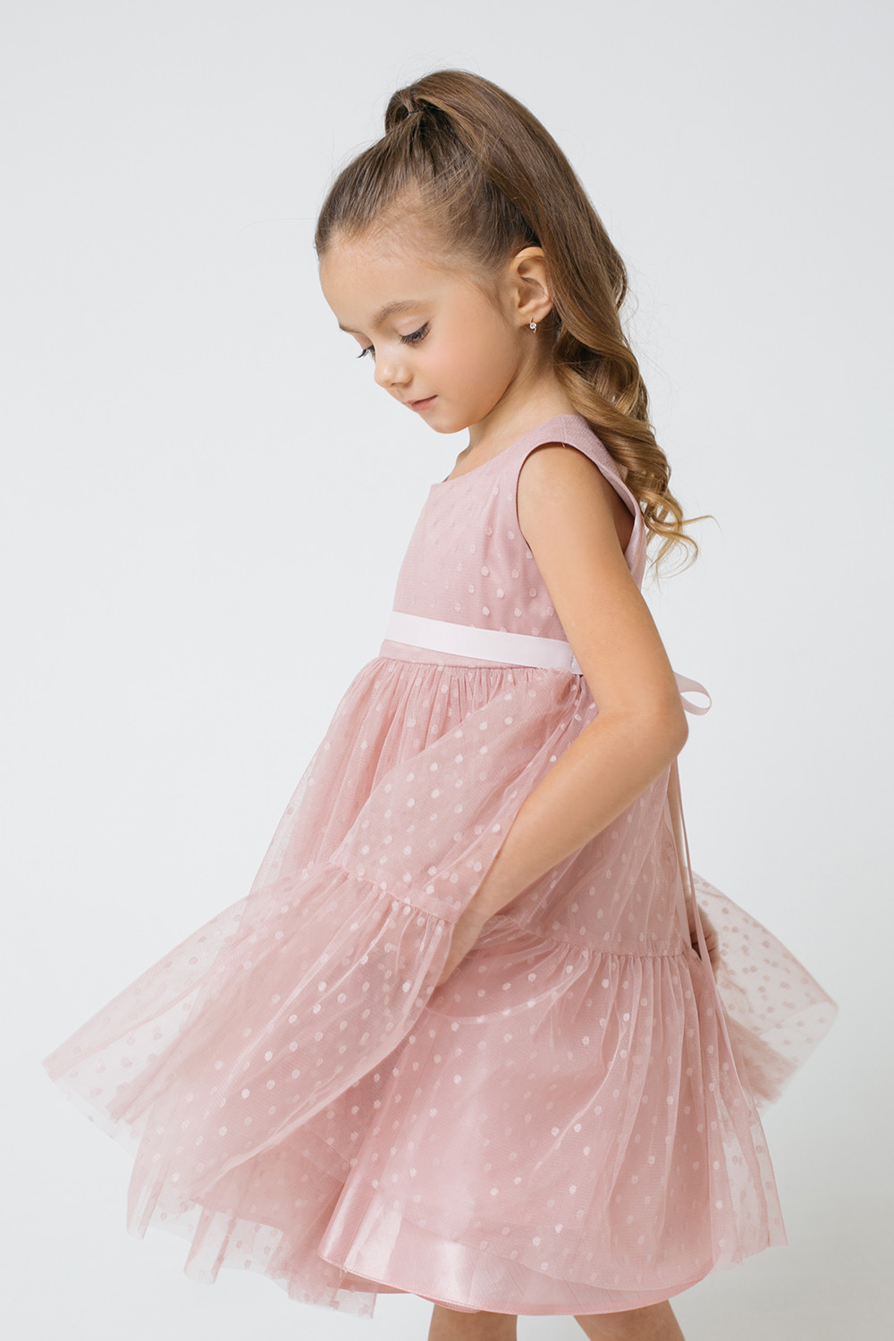Платье для девочки, артикул: ТК 52086, цвет: розовый, фото 5