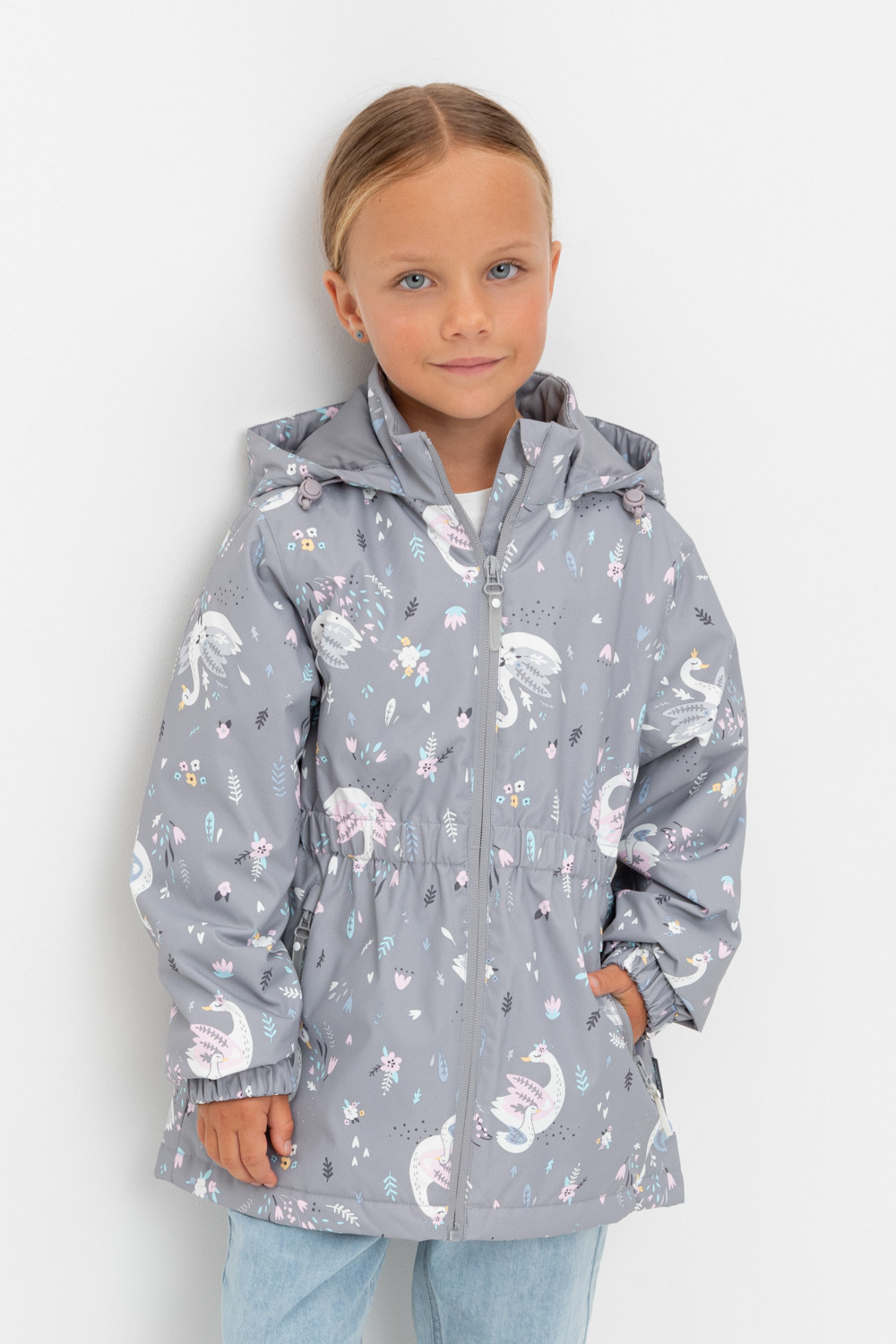 Куртка для девочки, артикул: ВК 32142/н/4 ГР, цвет: серый, фото 5