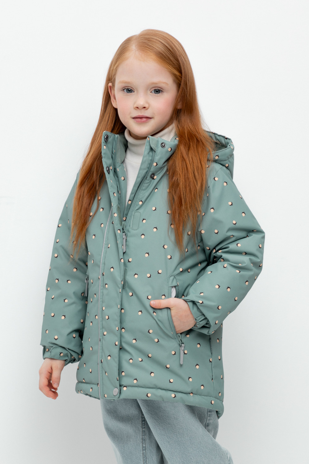 Куртка для девочки, артикул: ВК 38095/н/4 Ал, цвет: зеленый, фото 5