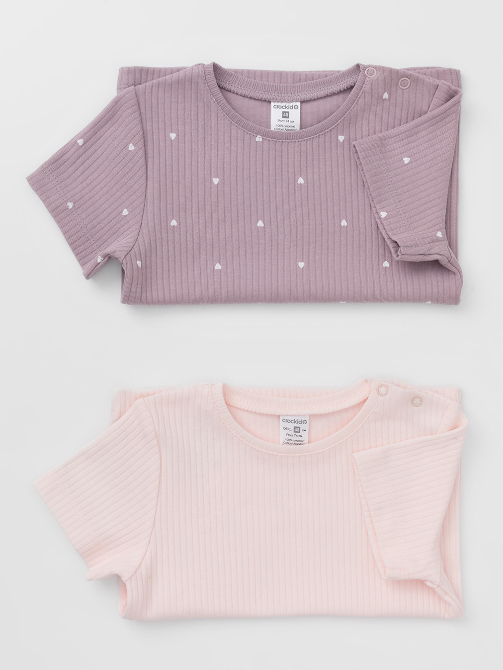 Футболка для новорожденных, артикул: К 302521-2уп, цвет: светло-розовый, фото 6