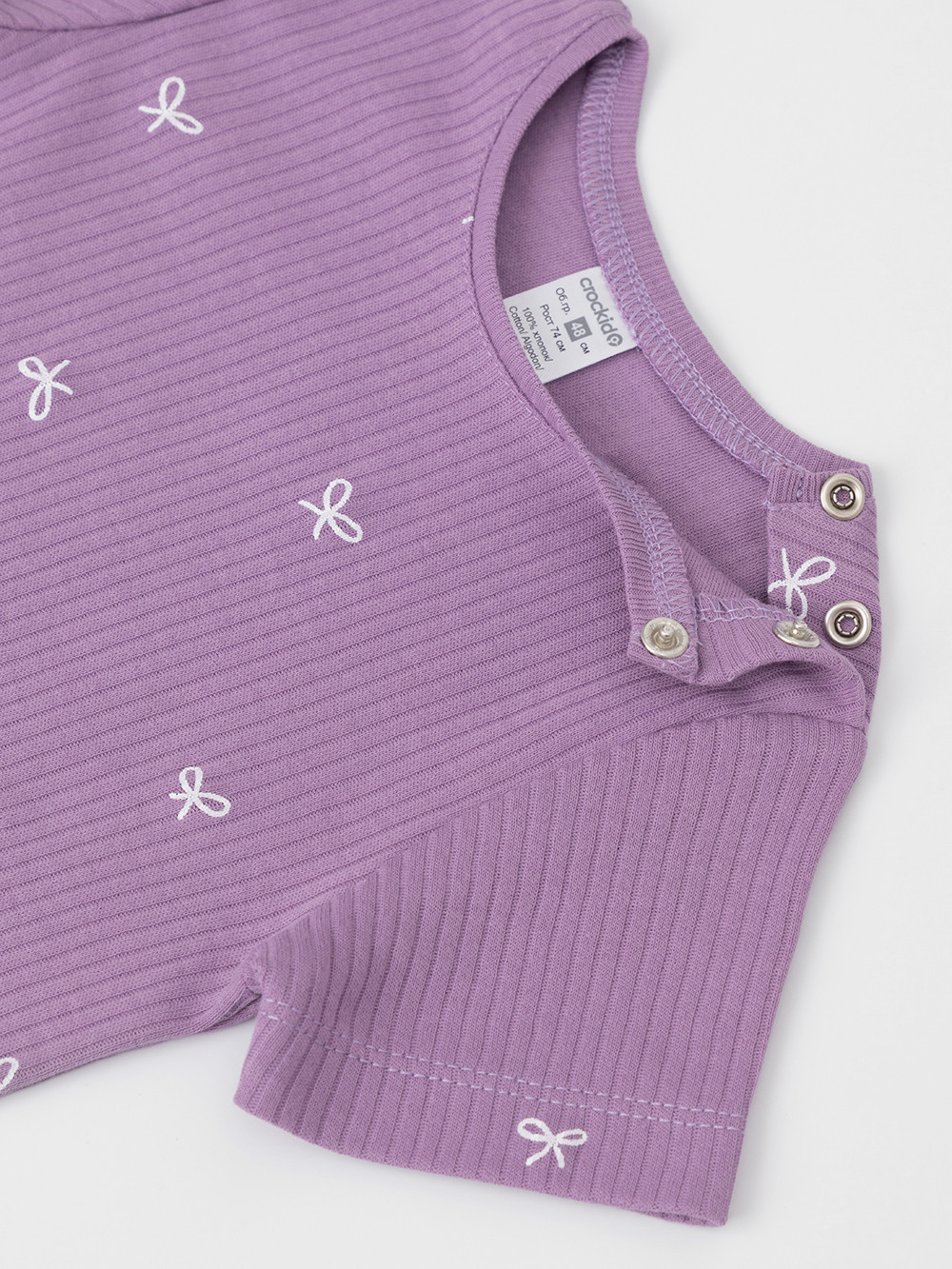 Футболка для новорожденных, артикул: К 302521-2уп, цвет: фиолетовый, фото 6