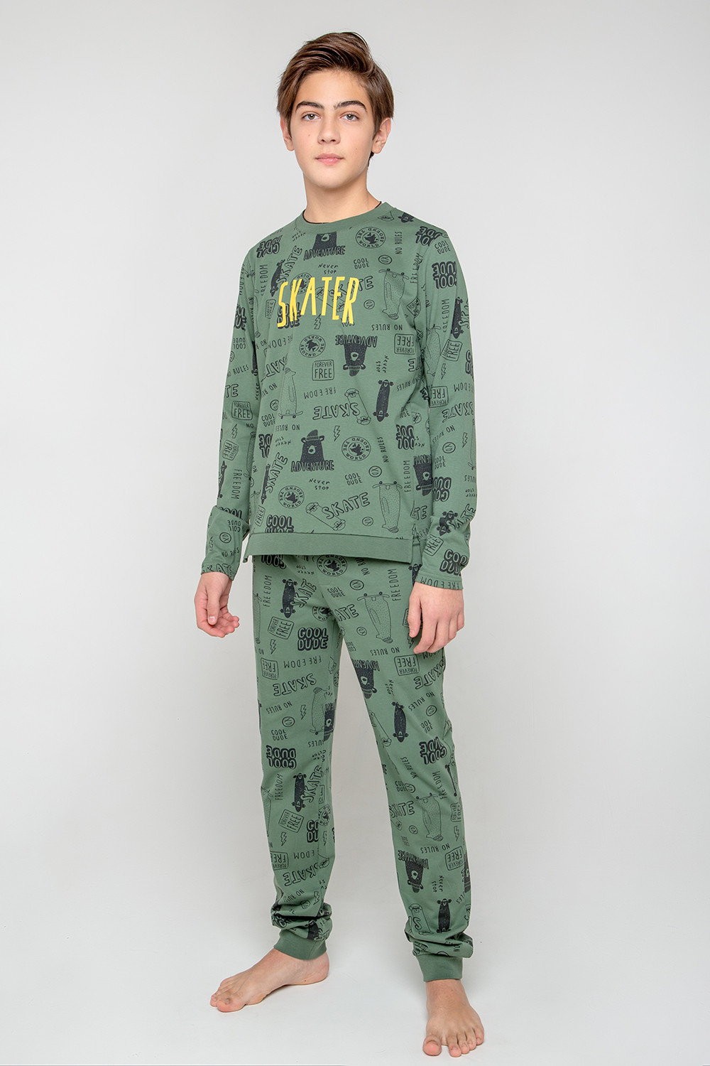 Пижамы для мальчика, артикул: КБ 2798, цвет: зеленый, фото 3