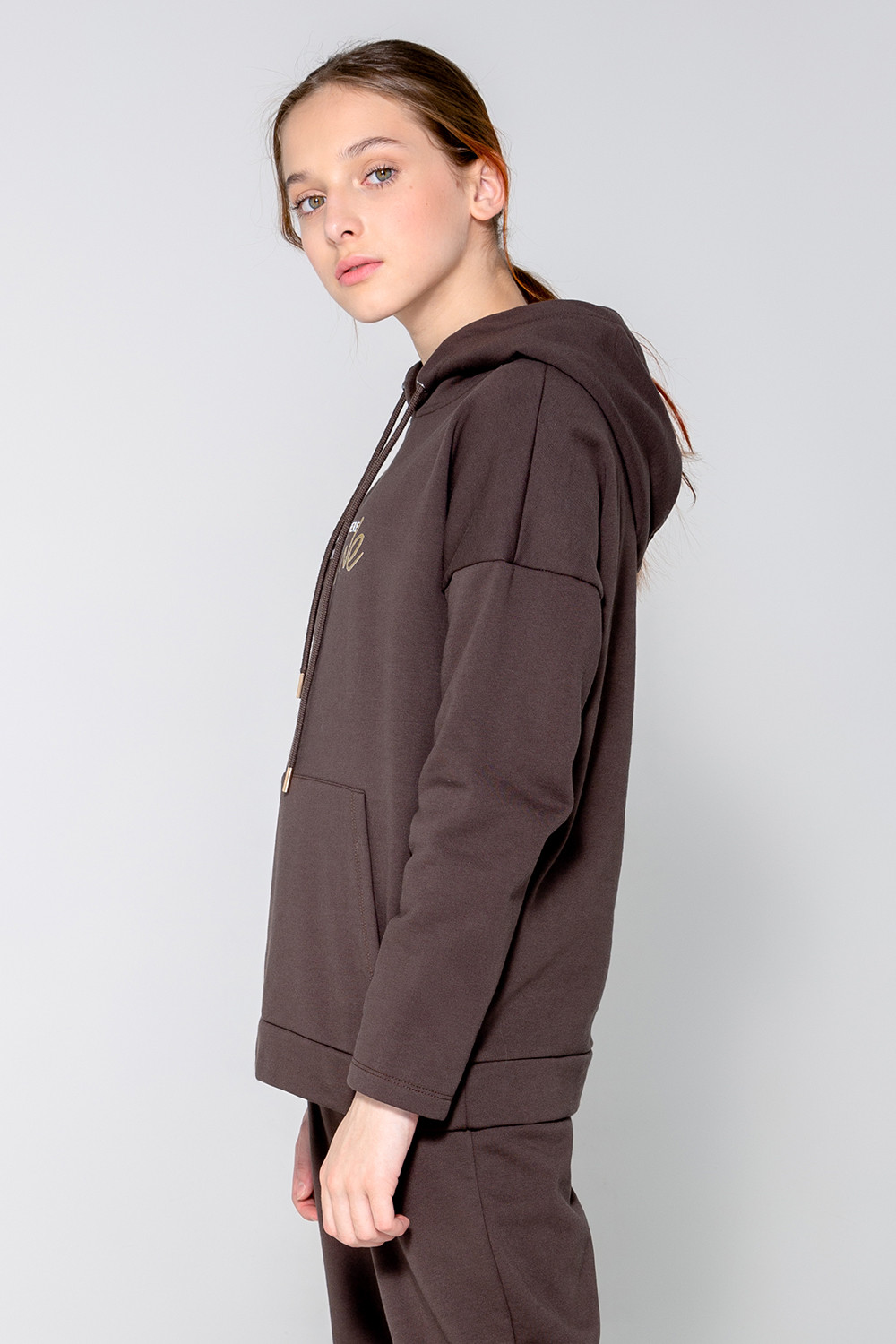 Толстовки подростковые для девочки, артикул: КБ 301939, цвет: коричневый, фото 4