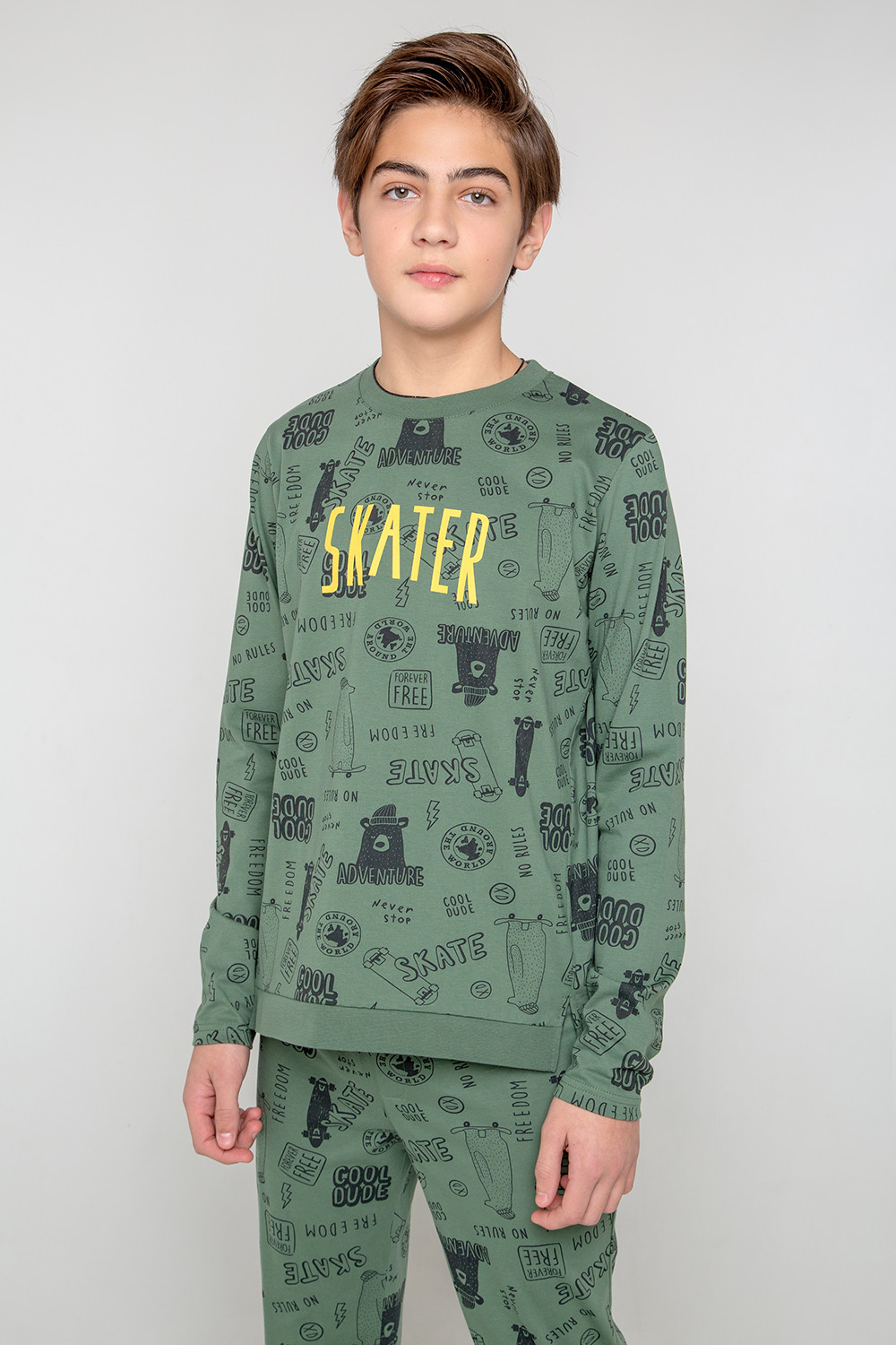 Пижамы для мальчика, артикул: КБ 2798, цвет: зеленый, фото 4