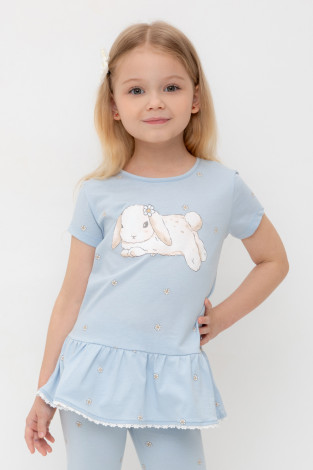 Блузка для девочки, артикул: КР 302746-1, цвет: голубой