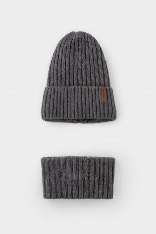 Комплекты вязаные, артикул: КВ 22015/ш, цвет: серый