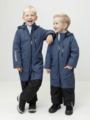 Комбинезоны утепленные для мальчика, артикул: ВК 60137/3 ГР, цвет: синий