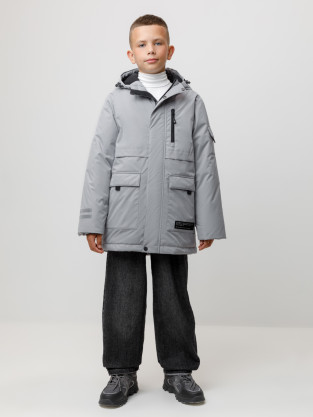 Куртки для мальчика, артикул: ВК 36105/2 ГР (128-158), цвет: серый