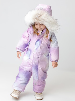 Комбинезоны утепленные для девочки, артикул: ВК 60116/н/15 Ал, цвет: розовый