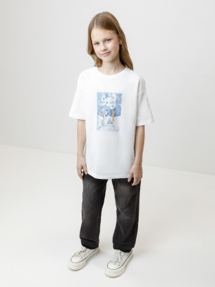 Футболка для девочки, артикул: КР 302887, цвет: сахар