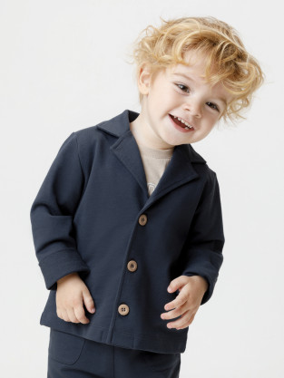 Жакет для мальчика, артикул: КР 302021, цвет: темно-синий