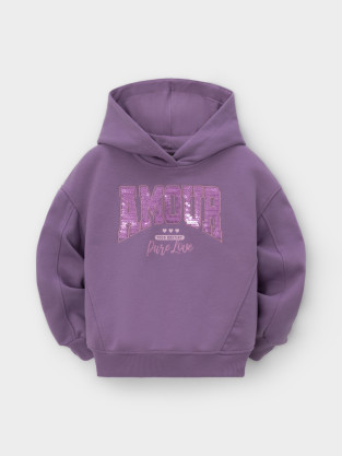 Худи для девочки, артикул: КР 302811-1, цвет: фиолетовый