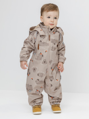 Комбинезоны утепленные для мальчика, артикул: ВК 60088/н/25 Ал, цвет: бежевый