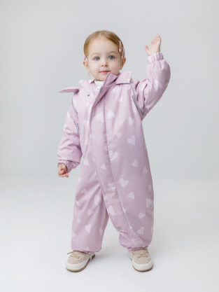 Комбинезоны утепленные для девочки, артикул: ВК 60085/н/69 Ал, цвет: фиолетовый