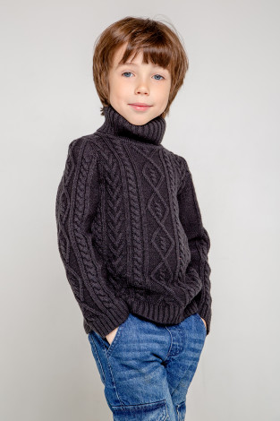 Джемпер для мальчика, артикул: КВ 30122/ш, цвет: темно-серый