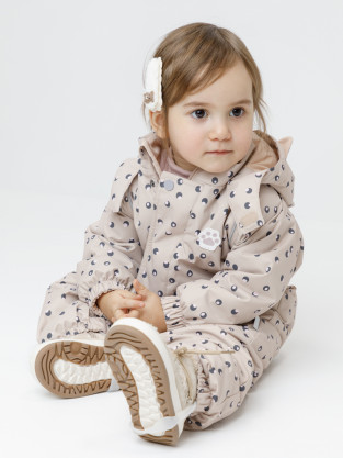 Комбинезоны утепленные для девочки, артикул: ВК 60138/н/2 УЗГ, цвет: бежевый