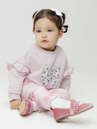 Свитшоты для девочки, артикул: КР 303031, цвет: светло-розовый