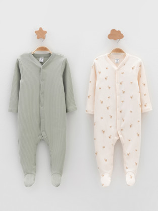 Комбинезон для новорожденных, артикул: К 6523-2уп, цвет: зеленый