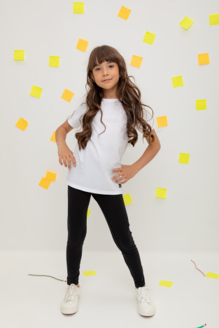 Лосины для девочки, артикул: К 400580, цвет: черный