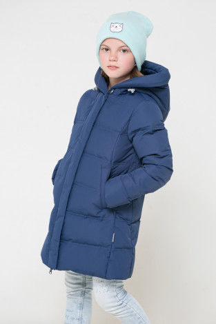 Пальто для девочки, артикул: ВК 34050/1 УЗ, цвет: синий